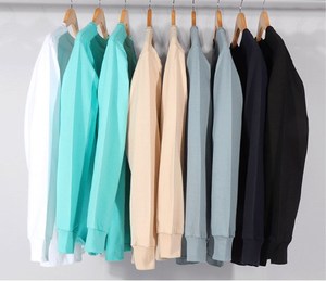 Men's Long Sleeve Heavyweight Blank 100% Cotton Quality Custom Printing Custom Unisex <b>Thick</b> Tee <b>Shirt</b> Clothing <b>T</b>-<b>shirt</b> for men - Product Image 3