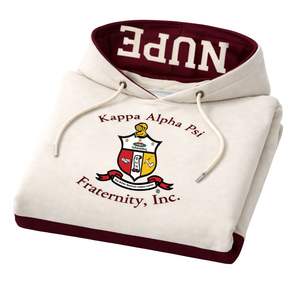 Sweat à capuche Kappa Alpha Psi Kream Prep, taille réelle, polaire premium, broderie de lettres grecques, style classique - Product Image 6
