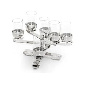 Décoration de table de dîner d'hôtel, porte-bougie célèbre, finition nickelée, porte-bougie votif à prix de gros - Product Image 2