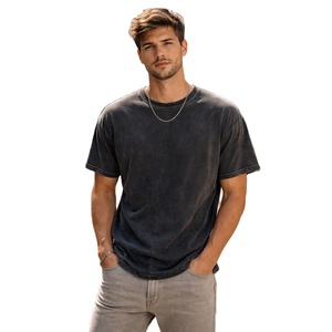 Camiseta Personalizada Samavia Vintage Lavada, 260gsm, Algodón Transpirable, Diseño en Blanco |   Venta al por mayor OEM: Serigrafía de ajuste holgado - Product Image 1