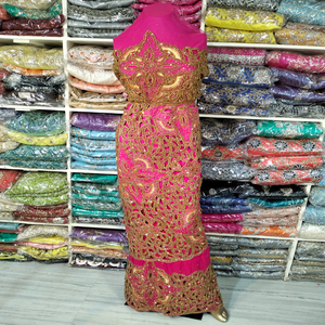 The Formal <b>Wedding</b> Collection Nigerian couture Heavy george Wrapper With Stone Work on Cut Work Design For <b>Wedding</b> Engagement - Product Image 1