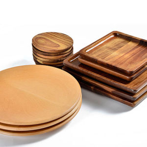 Atractivo Plato de Madera de Diseño Moderno y Ecológico (Madera de Mango) en Oferta para Hogar, Hoteles, Fiestas y Cafés - Product Image 1