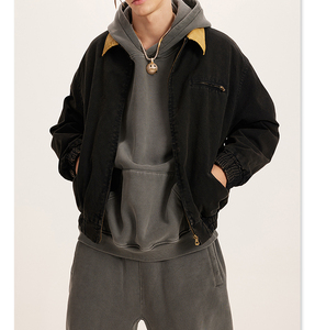 OEM Custom Heavy Weight 100% Cotton <b>Canvas</b> <b>Jacket</b> for Men Distressed Vintage Style Work <b>Jacket</b> for Winter - Product Image 6