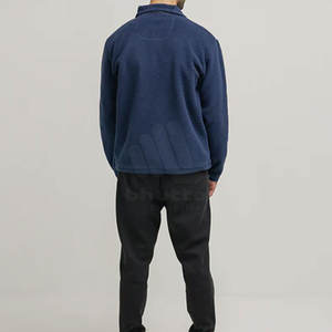 Sweat-shirt d'hiver classique pour homme en polaire sherpa à demi-zip, imprimé numériquement, écologique, respirant, confortable, décontracté, pour la détente - Product Image 3