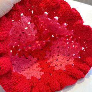 Gorro de Punto Crochet 2025, Nuevo, Bordado a Mano, de Algodón Transpirable, Unisex, Rojo, Estilo Casual para Invierno - Product Image 4