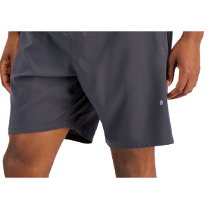 Pantaloncini da Allenamento ID Ideology per Uomo, Tessuto Elastico, Disponibili fino alla Taglia XX-Large 5XL, in Poliestere Grigio con Loghi - Product Image 3