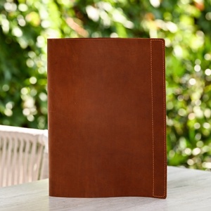 Custom Brown Leather Display <b>Warmer</b> Handmade Embossed Manual for Restaurant <b>Wine</b> List Hotel Dining - Product Image 4