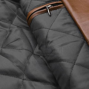 Venta directa de fábrica Chaqueta de cuero de cuello alto para hombre de alta calidad por encargo para invierno High Street Style-Venta al por mayor - Product Image 6