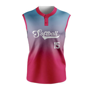 Stylish Eco-Friendly 100% Polyester Softball Sleeveless Shirt-Modern Sports Shirt for Men's Adult Teams Comfortable Fit - Product Image 1