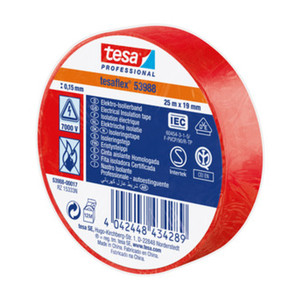 NASTRO ISOLANTE CERTIFICATO ROSSO MM.19 (MT.25) - Product Image 1