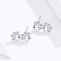 Boucles d'oreilles clous en argent sterling 925 motif patte de chat pour femme, bijoux animaux mignons en gros pour les amoureux des animaux