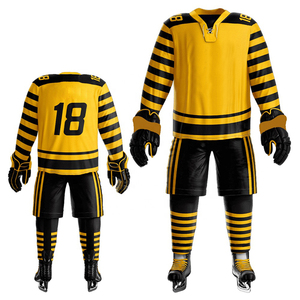 Maillots de hockey sur glace par sublimation de haute qualité à prix abordable, uniformes, vêtements, chemises en gros, service OEM, 100 % polyester, séchage rapide, respirant - Product Image 2