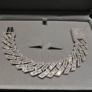 Pulsera de hombre brillante The Diamond Dream en Plata de Ley 925 con pulsera cubana de diamantes cultivados en laboratorio blanco - Product Image 5