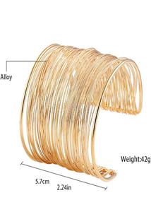 กำไลทองเหลืองแฟชั่นที่มีดีไซน์พิเศษและขัดเงากำไลข้อมือดีไซน์ทันสมัย - Product Image 3