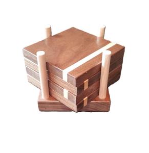 Dessous de verre en bois naturel pour boissons Tapis et tampons Style rustique moderne Ustensiles de cuisine Café Thé Sous-verres au meilleur prix - Product Image 1