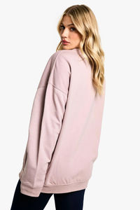 เสื้อสตรีโอเวอร์ไซส์ ปี 2025 น้ำหนัก 380 กรัม ระบายอากาศได้ดี สไตล์สตรีทแวร์ คอกลม ทรงหลวม ไซส์พลัส สำหรับฤดูหนาว ผ้าฝ้าย 100% - Product Image 5