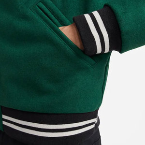 Chaqueta Varsity de Lana Personalizable para Hombre, Estilo Urbano, Secado Rápido, Diseño Liso de Invierno, Nuevo y Moderno, Servicio OEM - Product Image 6