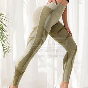 กางเกงเลกกิ้งเอวยางยืดสำหรับผู้หญิงเอวยางยืดมีกระเป๋าด้านข้างพิมพ์ลายสำหรับเล่นโยคะฟิตเนสเล่นฟิตเนสเล่นกีฬา - Product Image 6