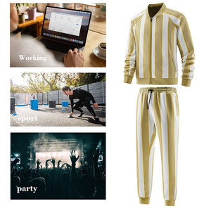 Ensemble 2 pièces pour hommes de sport de plein air ensembles de survêtements décontractés en polyester et coton logo personnalisé - Product Image 5