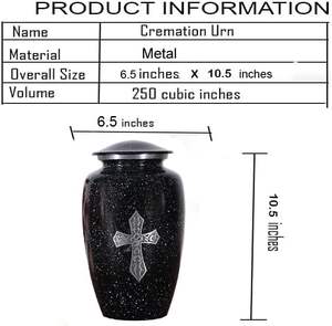 Urne funéraire en aluminium fabriquée à la main Souvenir funéraire adulte pour hommes femmes enfants et cendres de cercueil adulte homme femme grand enterrement - Product Image 6