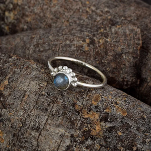 Amazing Blue Fire <b>Labradorite</b> Gemstone 925 Sterling Silver Classic <b>Ring</b> Handmade Stacking Jewelry Bulk Supplier Wholesale Price - Product Image 3