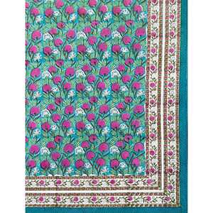 Hand Block Printed King Size 100% Cotton Double Bedsheet Pillow Cover Eco-Friendly Floral <b>Comforter</b> <b>Set</b> for Home 3 Pcs <b>Set</b> - Product Image 2