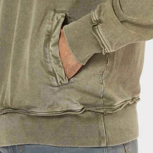 Sudadera con Capucha Lavada al Ácido, Diseño Serigrafiado, Sudadera con Capucha Personalizada para Hombre, Estilo Vintage, Lavada a la Piedra, Sudadera con Capucha Extra Grande para Hombre - Product Image 3