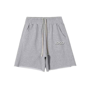 Pantalones Cortos de Algodón para Hombre, Estilo Bermuda con Cordón Ajustable, Logotipo Frontal, Estilo Casual, Cintura Media, Bolsillos, Transpirables, Tejidos - Product Image 3