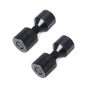 Jeu de goupilles à deux trous en aluminium, goupille de positionnement à deux trous avec bride, revêtement anodisé noir - Product Image 1