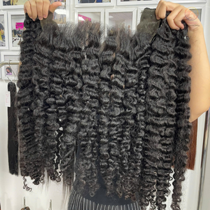 Vietnamita Virgin Genius Weft Premium HD Frontal 30 pulgadas Mejor precio Cutícula alineada Cabello humano Birmano Rizado Vendedores de cabello - Product Image 3