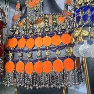 Traditional Style Afghan Necklace Earrings Set Hot Selling New Antique <b>Jewelry</b> <b>Handmade</b> Necklaces Earrings <b>Jewelry</b> Sets - Product Image 3