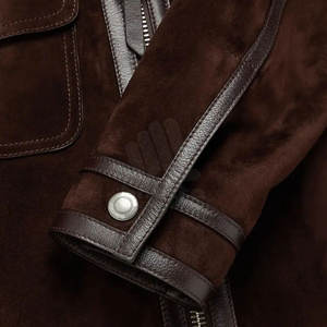 Chaquetas de Cuero de Gamuza para Hombre, Chaqueta con Acabado de Gamuza Premium para Moda Casual, Chaquetas de Cuero de Gamuza - Product Image 6