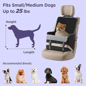 Siège de voiture pour chien en gros avec laisse de sécurité, siège arrière de voiture pliable pour petits chiens, rehausseur de voyage détachable pour chiot, lit de transport - Product Image 2