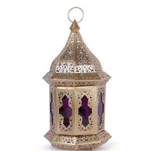 Linterna colgante de estilo marroquí islámico de diseño elegante, linterna marroquí de Metal dorado de alta calidad para linterna de decoración de Ramadán - Product Image 2