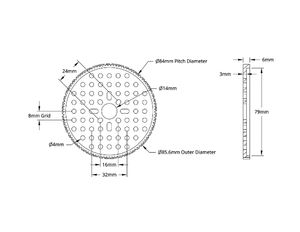 Engrenage à montage sur moyeu en aluminium série 4302, MOD 0.8 (alésage de 14 mm, 105 dents) pour robot STEM REV WCP FTC FRC - Product Image 2