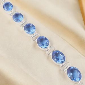 Bracelet de charme en Tanzanite Tennis, bijoux en argent sterling, certifié GIA, luxe, pierre de naissance de décembre, cadeau pour femme, élégant - Product Image 6