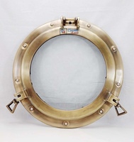 Hublot Nautique Marin Antique de 17 Pouces, Fait Main en Aluminium, Décoration Ronde pour Bateau/Navire