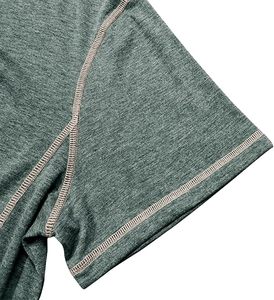 Vente en gros T-shirt à manches courtes en pur coton personnalisé T-shirt vierge à col arrondi pour hommes de couleur unie pour hommes - Product Image 4