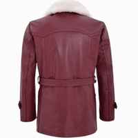 Abrigo de cuero de vaca transpirable para mujer 2025, estilo trench, para otoño e invierno, con cuello desmontable, corto, para motocicleta