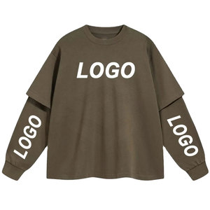 เสื้อยืดสองชั้นสำหรับผู้ชายเสื้อยืดสองชั้นใส่สบายแนวสตรีท - Product Image 6