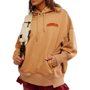 Vente chaude sur mesure surdimensionné pull à capuche à manches longues sweats à capuche personnalisé large côtes Streetwear sweats à capuche femmes - Product Image 1