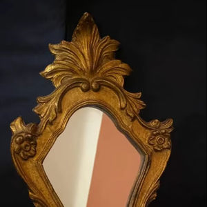 Auténtico Espejo Dorado Florentino, Finales del Siglo XIX, Encontrado en Boloña, Objetos Antiguos - Product Image 1