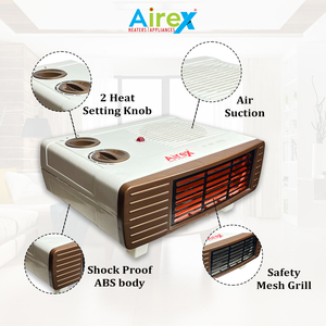 AIREX พัดลมฮีตเตอร์สำหรับห้องพัดลมฮีตเตอร์เครื่องเป่าลมร้อนพร้อมตัวควบคุมอุณหภูมิและระบบป้องกันความร้อนสูงเกินไป2000วัตต์ - Product Image 2