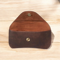 Vente en gros Prix d'usine Marque personnalisée Étui à lunettes en cuir marron véritable Porte-lunettes de protection Cadeau parfait approuvé par la FBA