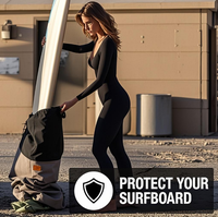 Sac de planche de surf en toile personnalisé avec housse en PVC Outils et accessoires de surf aquatiques sur le thème des lacs et des rivières