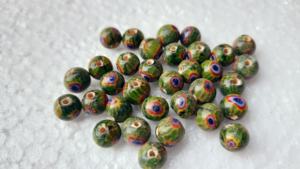 Cuentas de Vidrio Millefiori Amarillo Lima de 12 mm Hechas a Medida (Cristal y Lampwork) para Diseñadores de Joyas y Tiendas de Cuentas - Product Image 3