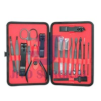 Kits de toilettage professionnels outils de soin des ongles en acier inoxydable de haute qualité ensemble de manucure et de pédicure avec 15/16/18 pièces soins de beauté