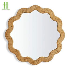 BEST SELLER Miroir mural Zachery en gros - Décoration bohème chic, miroir tissé à la main pour un accent mural élégant - Product Image 4