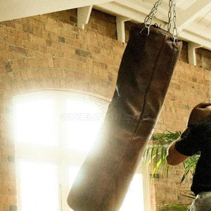 Sac de frappe en cuir imprimé avec logo personnalisé de haute qualité pour l'entraînement de boxe et de MMA rempli de sables-en vente! - Product Image 5