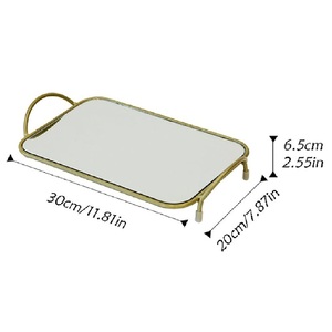 Rectangle de plateau de service de miroir décoratif en or de conception attirante pour les hôtels, les restaurants et les fournitures d'hôtel. - Product Image 6